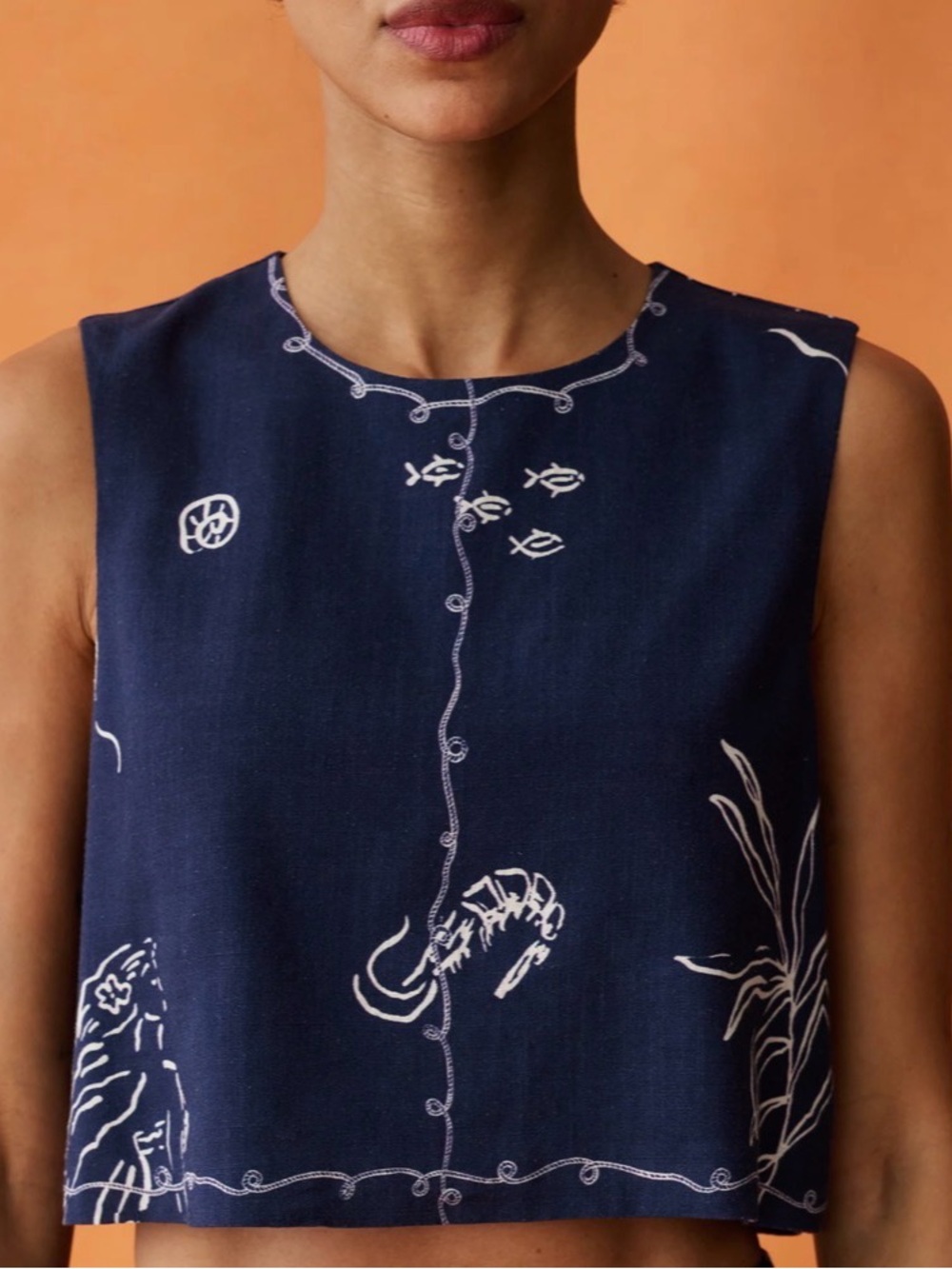 Anaya NTW 100% cropped sleeveless top